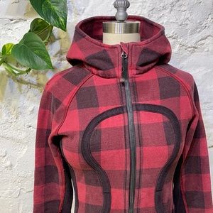 Lululemon cozy plaid scuba hoodie